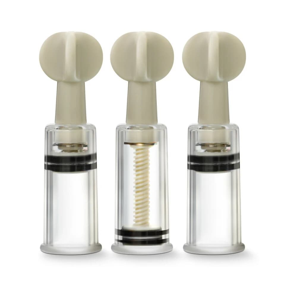 Temptasia Clit and Nipple Twist Suckers 3-Piece Set Clear thumbnail 2