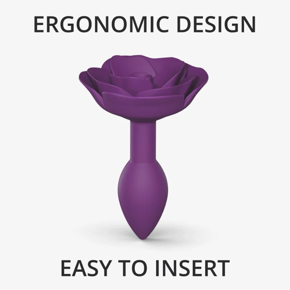 Love to Love Open Roses Silicone Anal Plug Purple Rain Small thumbnail 2