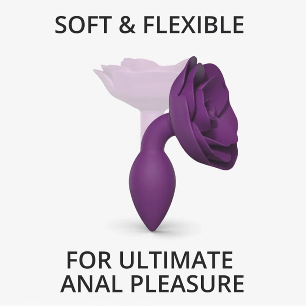 Love to Love Open Roses Silicone Anal Plug Purple Rain Small thumbnail 4