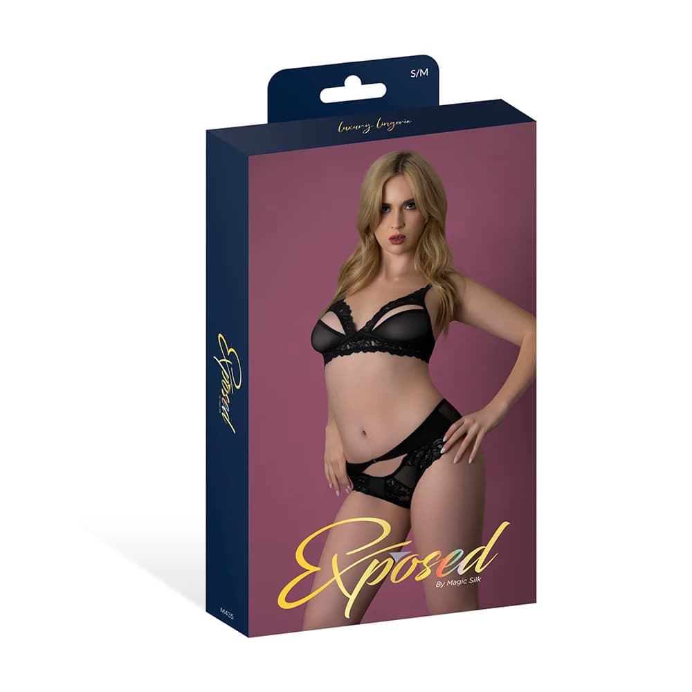 Magic Silk Rush Bra & Panty Set Black S/M