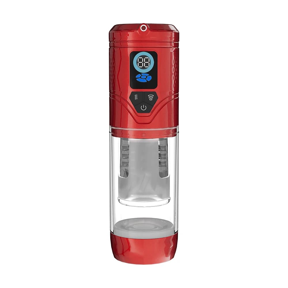 PUMPED Sensurge Automatic Rechargeable Heating Suction Masturbator Red thumbnail 2